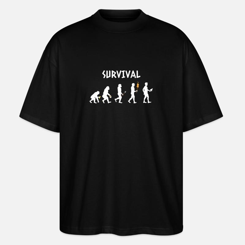 Geek - Evolution - Gamer - Funny - Gift - Stanley/Stella Oversized Unisex Organic T-shirt Blaster 2.0 - black