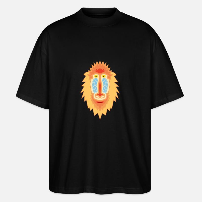 Mandrill Geometric - Stanley/Stella Oversized Unisex Bio T-Shirt Blaster 2.0 - Schwarz