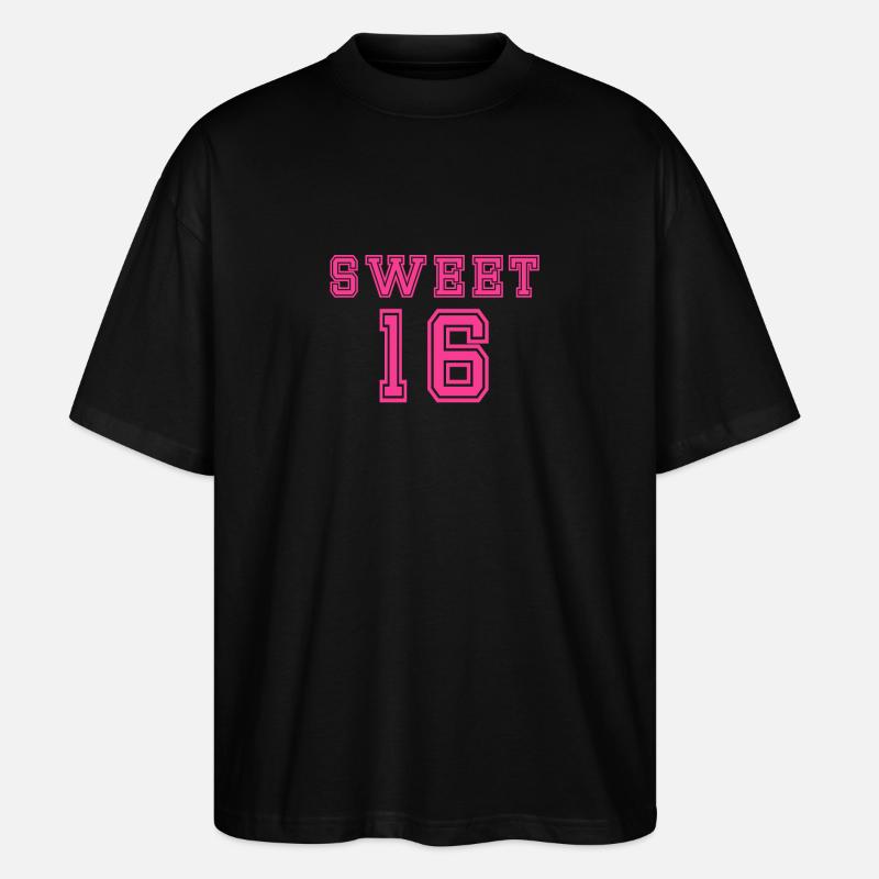 Süßes 16 T-Shirt - Stanley/Stella Oversized Unisex Bio T-Shirt Blaster 2.0 - Schwarz