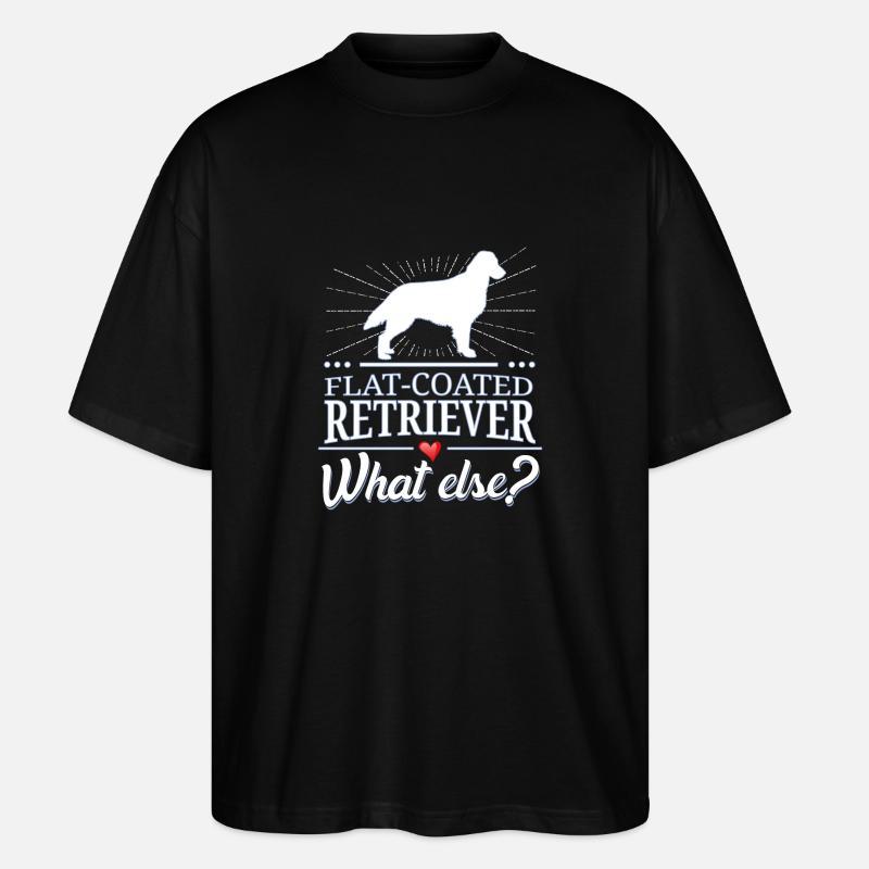 Flat-Coated Retriever quoi d'autre? - T-shirt bio Blaster 2.0 coupe oversize Stanley/Stella Unisexe - noir