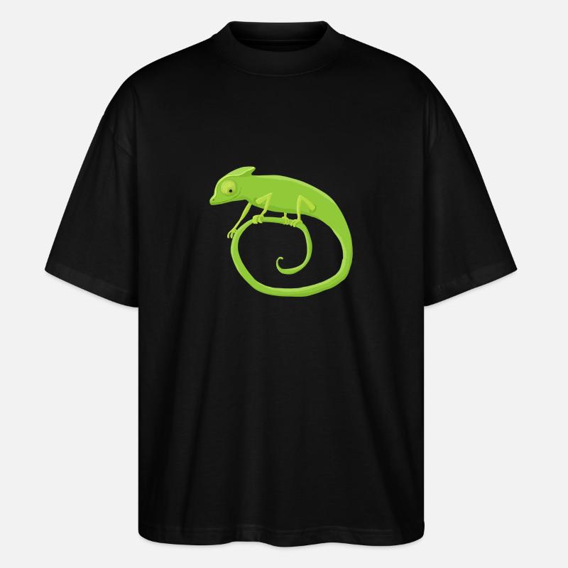 Chamäleonkringel - Stanley/Stella Oversized Unisex Bio T-Shirt Blaster 2.0 - Schwarz