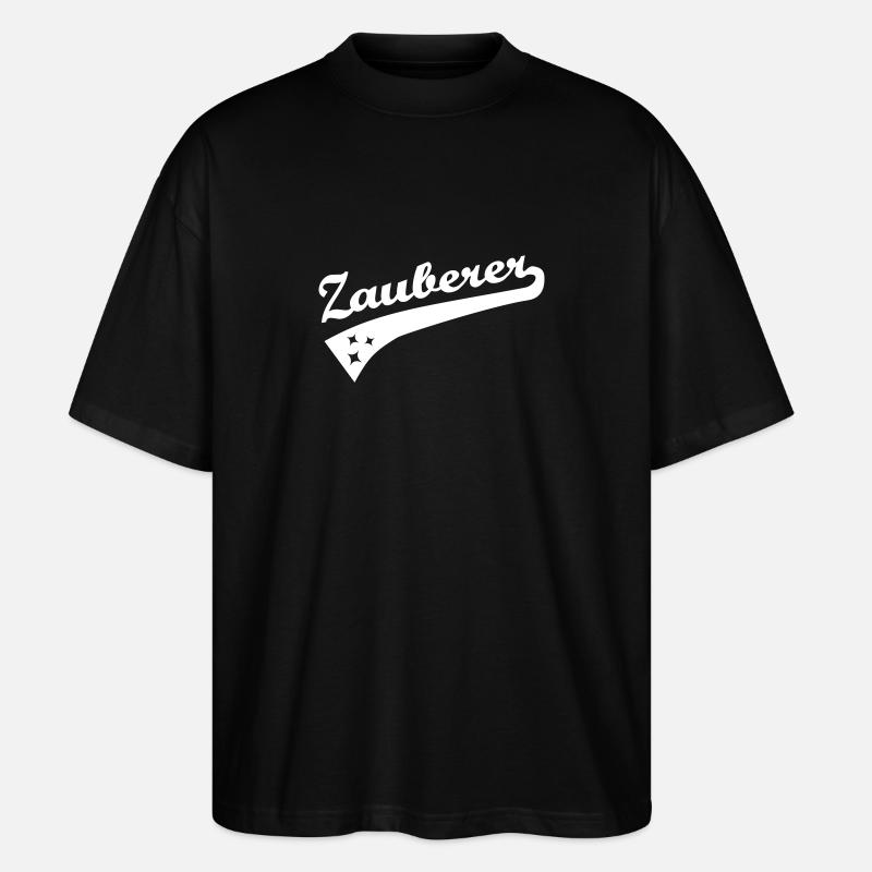 Zauberer - Stanley/Stella Oversized Unisex Bio T-Shirt Blaster 2.0 - Schwarz