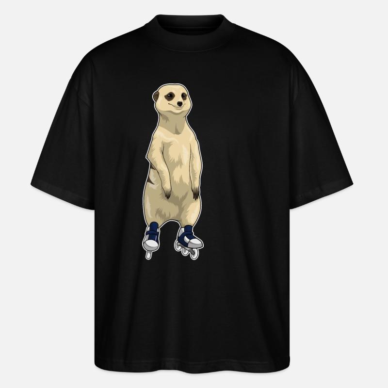 Suricates Patins à roues alignées - T-shirt bio Blaster 2.0 coupe oversize Stanley/Stella Unisexe - noir