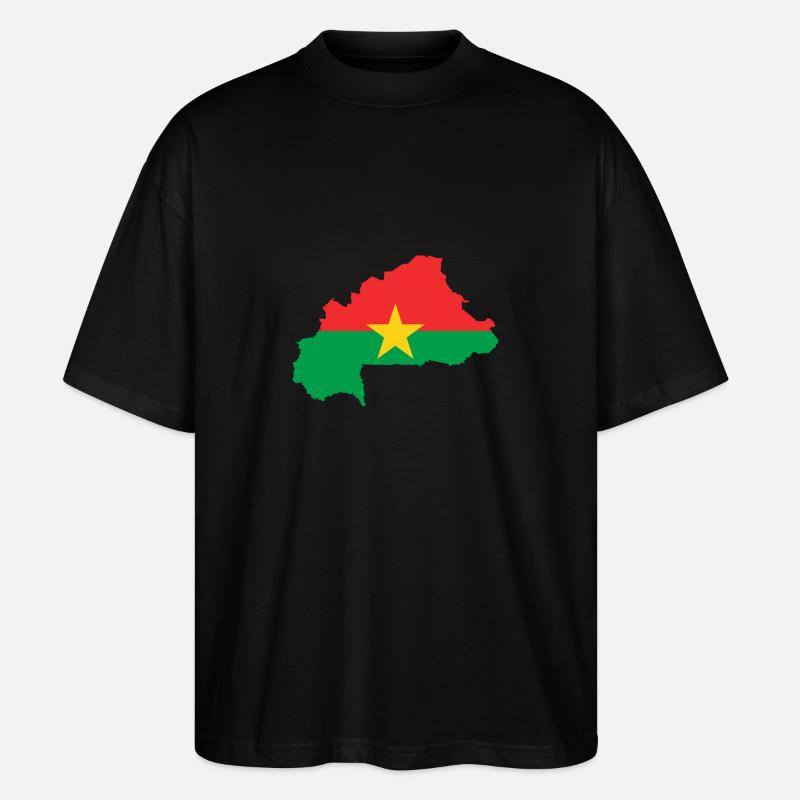 Burkina Faso - Stanley/Stella Oversized Unisex Bio T-Shirt Blaster 2.0 - Schwarz