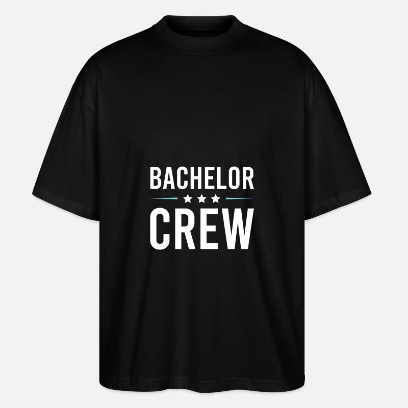 Bachelor Crew - Stanley/Stella Oversized Unisex Bio T-Shirt Blaster 2.0 - Schwarz