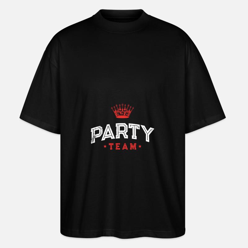 Party Team - Stanley/Stella Oversized Unisex Bio T-Shirt Blaster 2.0 - Schwarz