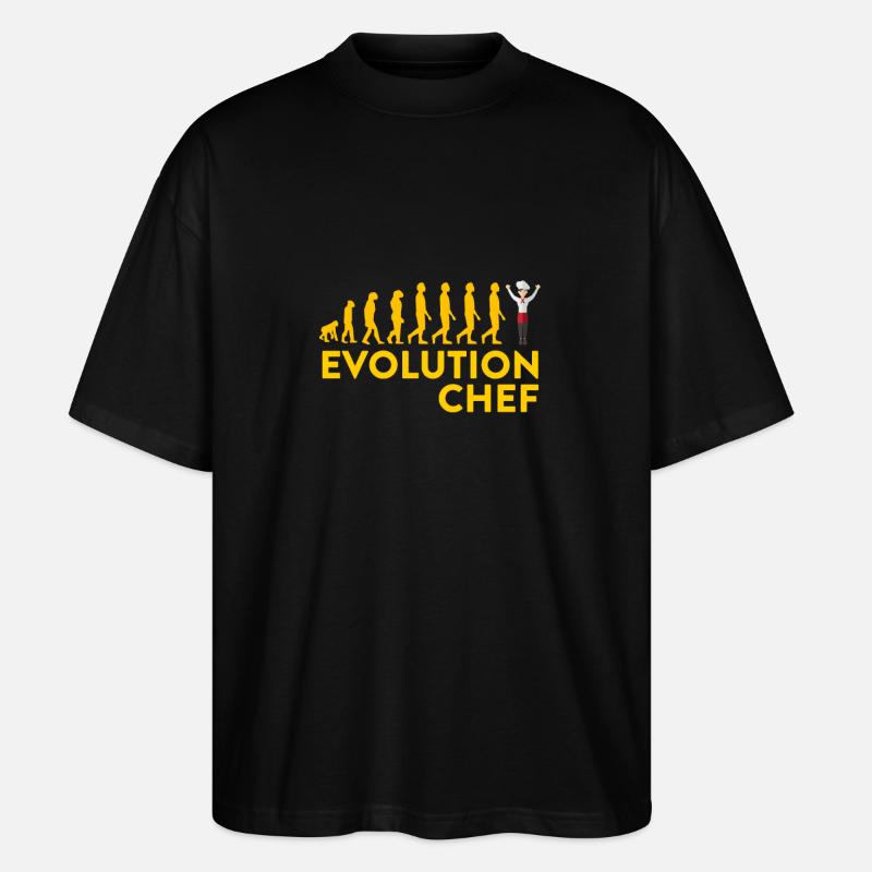 Evolutionärer Chef Motive - Stanley/Stella Oversized Unisex Bio T-Shirt Blaster 2.0 - Schwarz