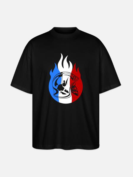 casque sp flamme 3 - T-shirt bio Blaster 2.0 coupe oversize Stanley/Stella Unisexe - noir