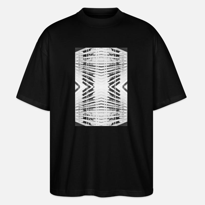 Abstraktes Holz V.2 - Stanley/Stella Oversized Unisex Bio T-Shirt Blaster 2.0 - Schwarz