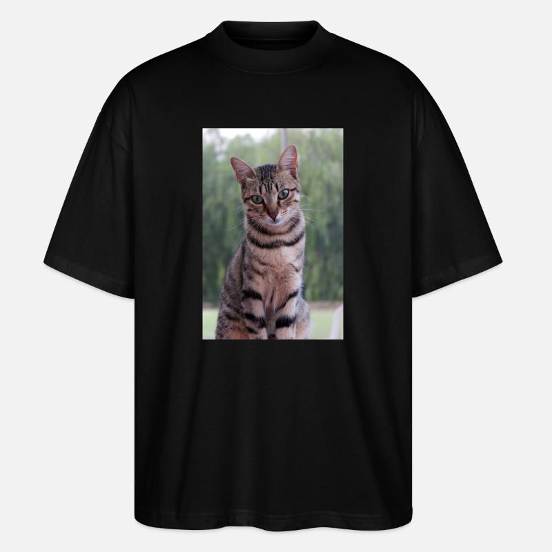 Katze Kätzchen - Stanley/Stella Oversized Unisex Bio T-Shirt Blaster 2.0 - Schwarz