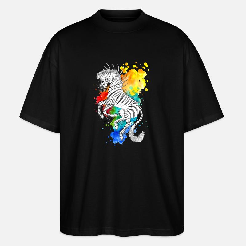 Stripes - Stanley/Stella Oversized Unisex Bio T-Shirt Blaster 2.0 - Schwarz