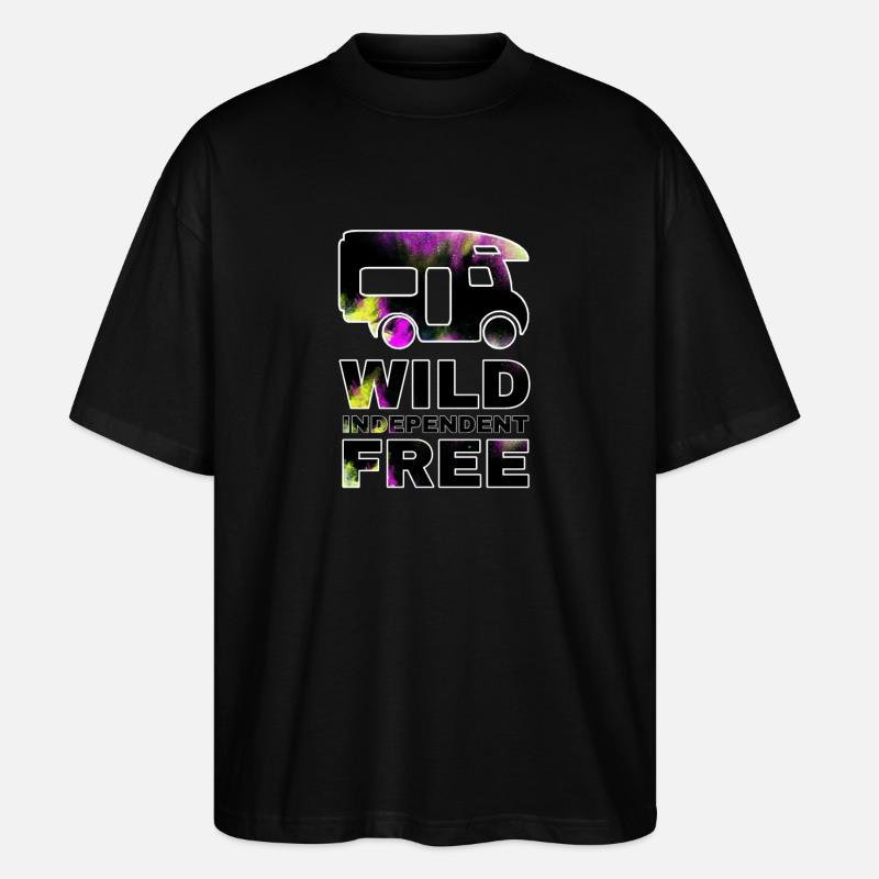 Liberté du campeur - T-shirt bio Blaster 2.0 coupe oversize Stanley/Stella Unisexe - noir