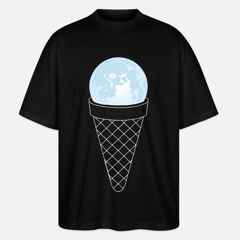 Crème glacée de la Lune - T-shirt bio Blaster 2.0 coupe oversize Stanley/Stella Unisexe - noir
