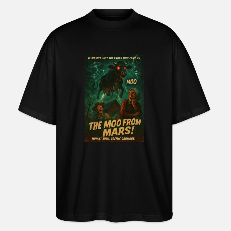 Le Moo de Mars - T-shirt bio Blaster 2.0 coupe oversize Stanley/Stella Unisexe - noir