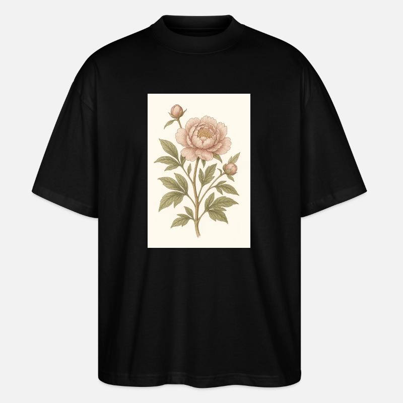 Eine klassische Blume - Stanley/Stella Oversized Unisex Bio T-Shirt Blaster 2.0 - Schwarz