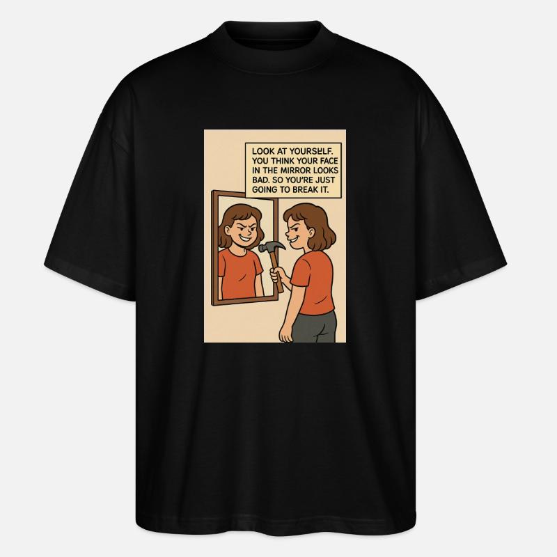 Modern art - Stanley/Stella Oversized Unisex Bio T-Shirt Blaster 2.0 - Schwarz