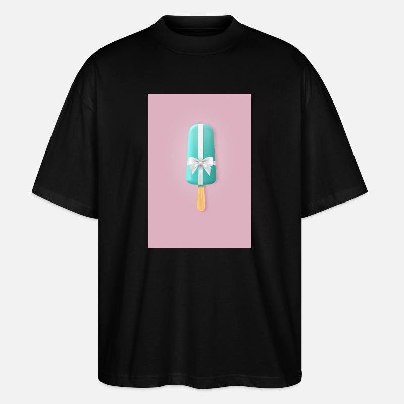 Pastell Popsicle Geschenkband - Stanley/Stella Oversized Unisex Bio T-Shirt Blaster 2.0 - Schwarz