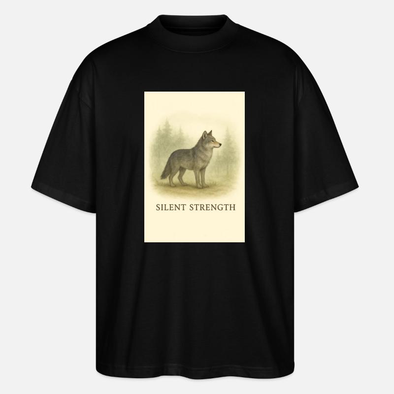 Silent Force Wolf - Stanley/Stella Oversized Unisex Organic T-shirt Blaster 2.0 - black