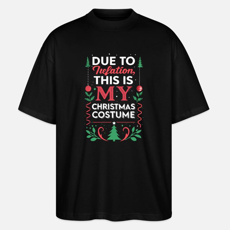 Inflation-Weihnachtskostüm - Stanley/Stella Oversized Unisex Bio T-Shirt Blaster 2.0 - Schwarz