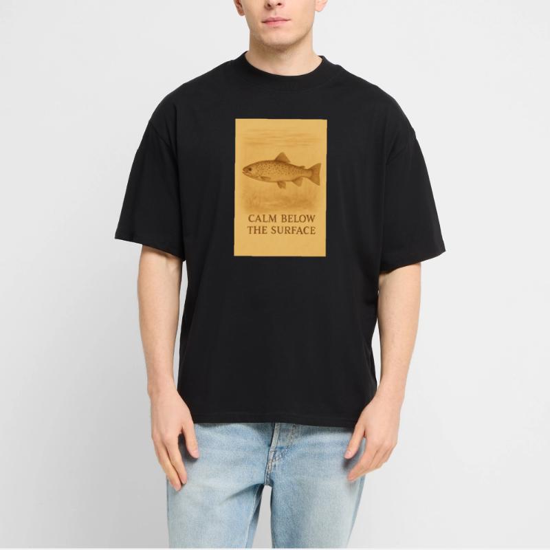 Empreinte de truite calme sous la surface T-shirt bio Blaster 2.0 coupe oversize Stanley/Stella Unisexe