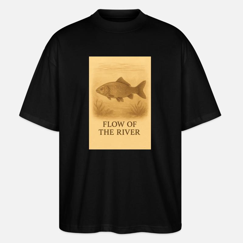 Bach des Flusses Vis - Stanley/Stella Oversized Unisex Bio T-Shirt Blaster 2.0 - Schwarz