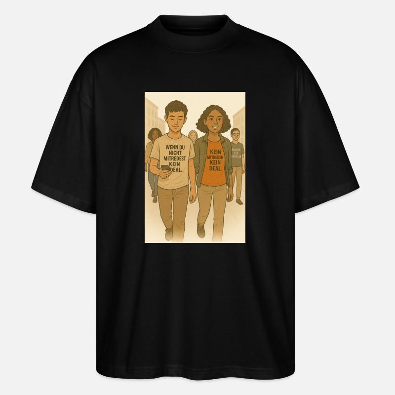 Mitreden  - Stanley/Stella Oversized Unisex Bio T-Shirt Blaster 2.0 - Schwarz