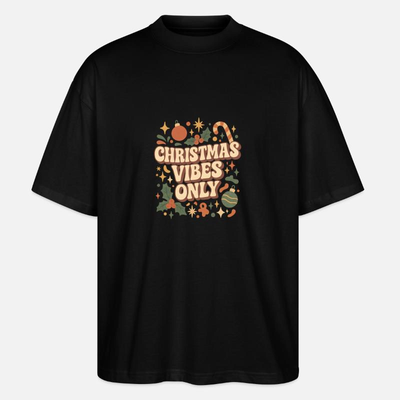 Juste des ambiances de Noël - T-shirt bio Blaster 2.0 coupe oversize Stanley/Stella Unisexe - noir