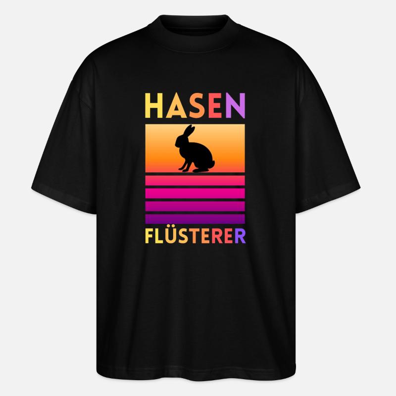 Le Chuchoteur de Lapins - T-shirt bio Blaster 2.0 coupe oversize Stanley/Stella Unisexe - noir