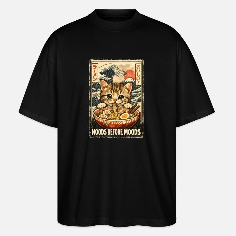 Maneki Neko Fortune Ramen - Stanley/Stella Oversized Unisex Bio T-Shirt Blaster 2.0 - Schwarz