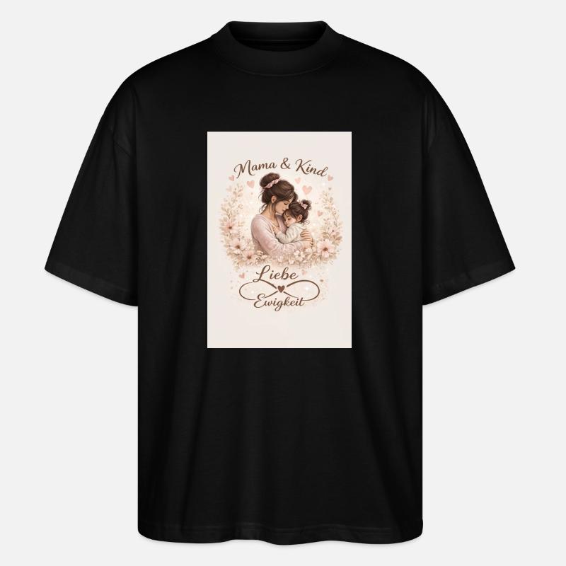 Mutter Tochter  - Stanley/Stella Oversized Unisex Bio T-Shirt Blaster 2.0 - Schwarz