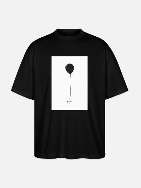 Let It Go Balloon Minimal Poster - Stanley/Stella Oversized Unisex Organic T-shirt Blaster 2.0 - black
