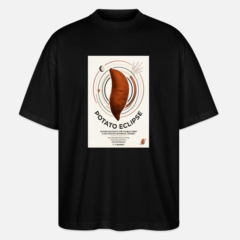Potato Eclipse: Humble Tuber Odyssey - Stanley/Stella Oversized Unisex Organic T-shirt Blaster 2.0 - black