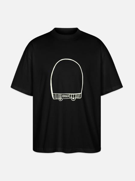 Weiße Kappe - Stanley/Stella Oversized Unisex Bio T-Shirt Blaster 2.0 - Schwarz