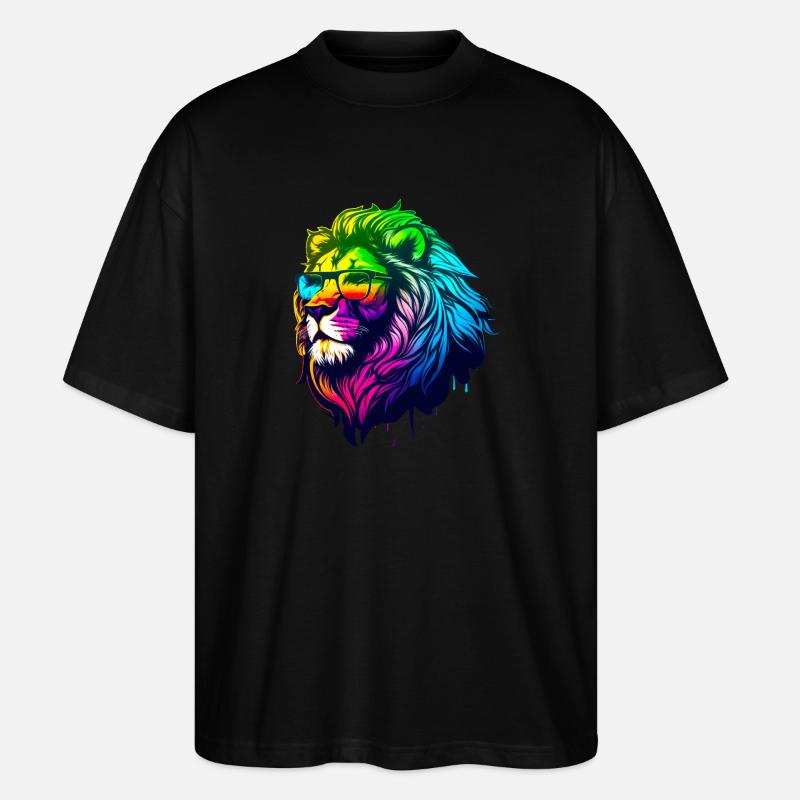 Brillen-Löwe - Stanley/Stella Oversized Unisex Bio T-Shirt Blaster 2.0 - Schwarz