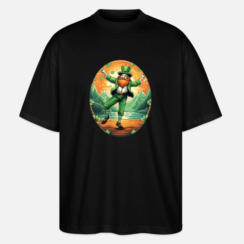 Danse trèfle de la Saint-Patrick - T-shirt bio Blaster 2.0 coupe oversize Stanley/Stella Unisexe - noir