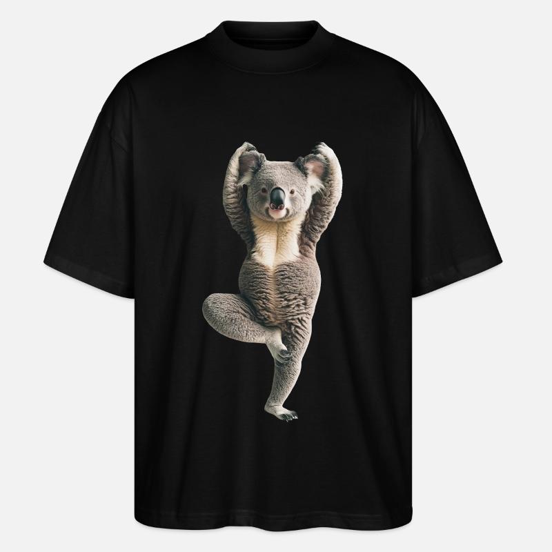 Koala - Stanley/Stella Oversized Unisex Bio T-Shirt Blaster 2.0 - Schwarz
