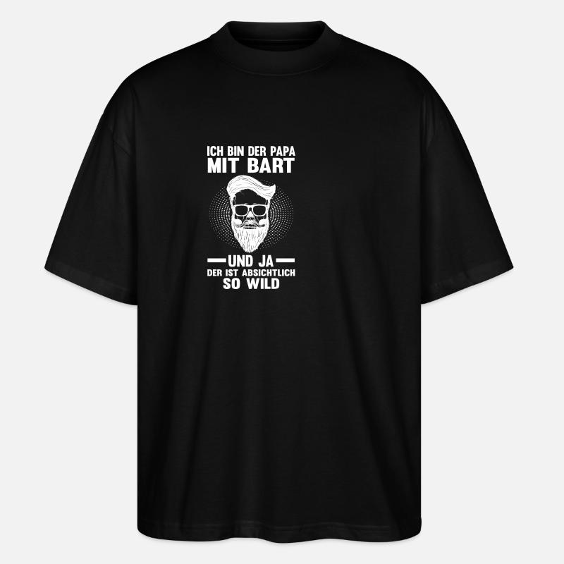 Dad with a beard - Stanley/Stella Oversized Unisex Organic T-shirt Blaster 2.0 - black