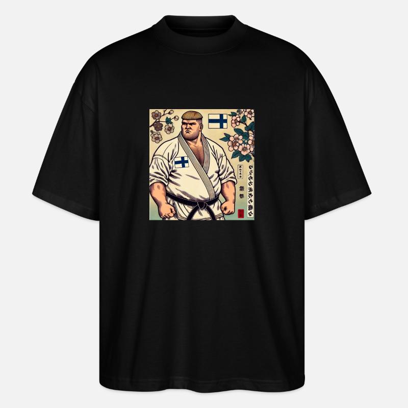 Finnisches Karate MASTER - Stanley/Stella Oversized Unisex Bio T-Shirt Blaster 2.0 - Schwarz