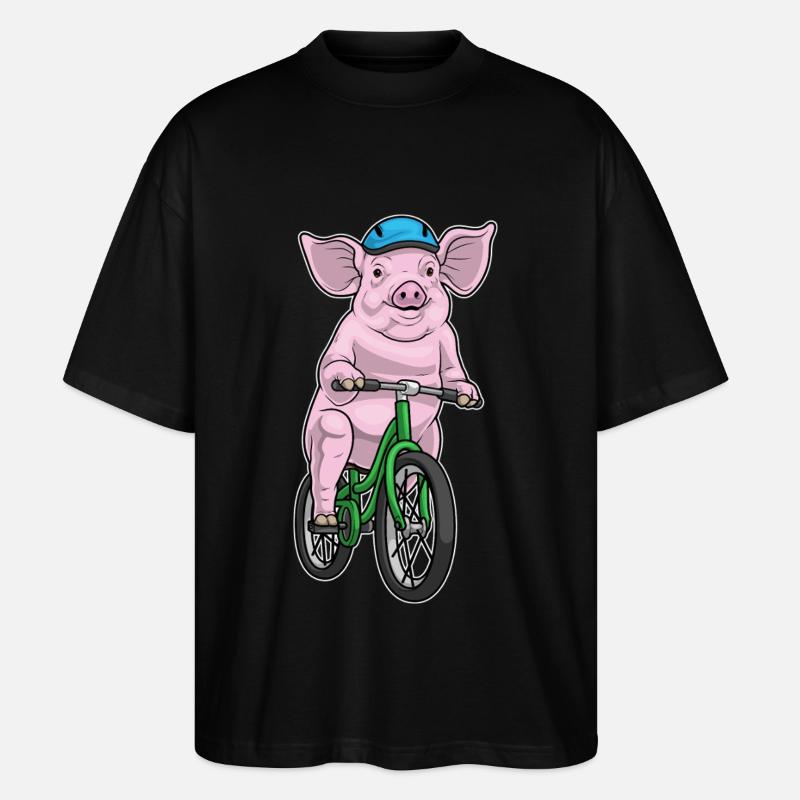 Vélo cochon - T-shirt bio Blaster 2.0 coupe oversize Stanley/Stella Unisexe - noir