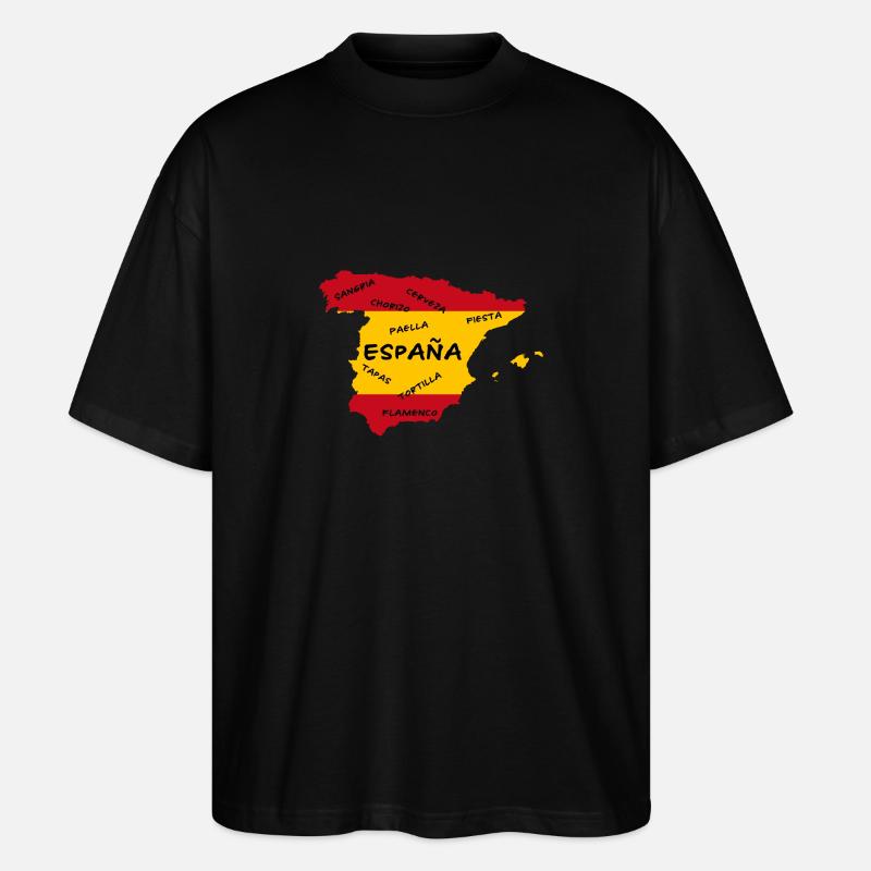 Espana - Spanien - Stanley/Stella Oversized Unisex Bio T-Shirt Blaster 2.0 - Schwarz