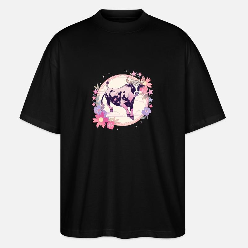 Lila muh muh - Stanley/Stella Oversized Unisex Bio T-Shirt Blaster 2.0 - Schwarz