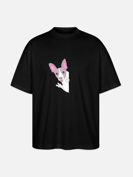 Rat Terrier - Stanley/Stella Oversized Unisex Organic T-shirt Blaster 2.0 - black