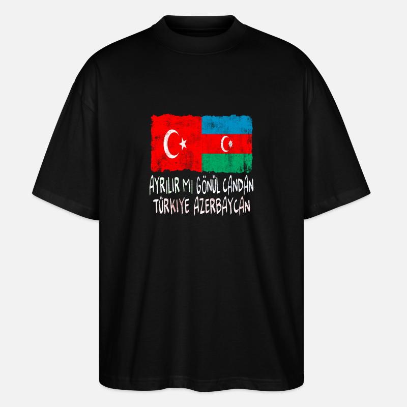 Türkiye Azerbaycan - T-shirt bio Blaster 2.0 coupe oversize Stanley/Stella Unisexe - noir