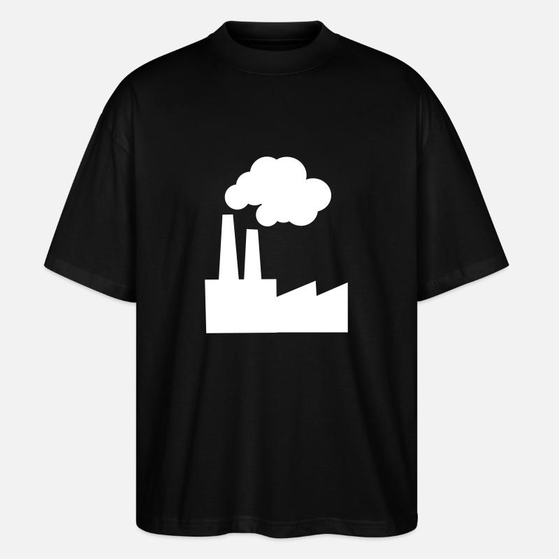Rauchende Fabrik - Stanley/Stella Oversized Unisex Bio T-Shirt Blaster 2.0 - Schwarz