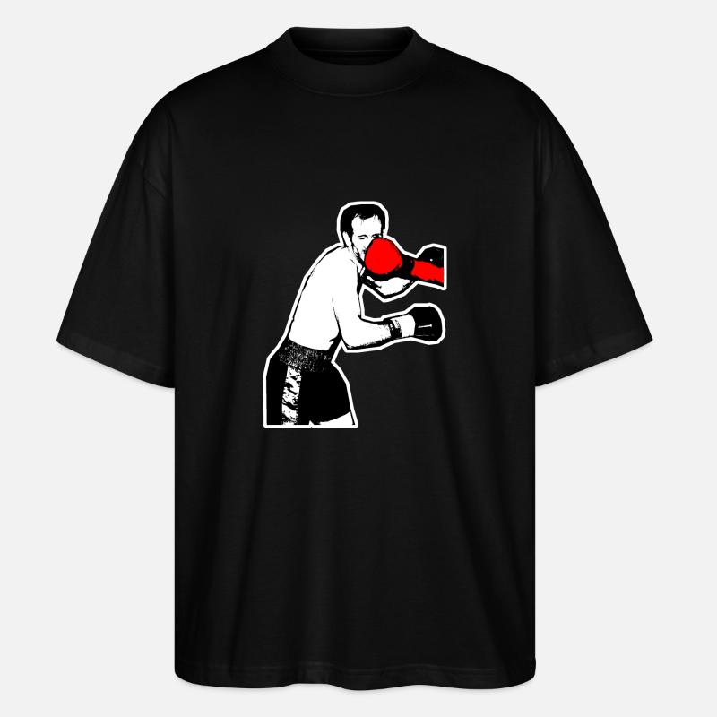 Boxer direkter Schlag - Stanley/Stella Oversized Unisex Bio T-Shirt Blaster 2.0 - Schwarz