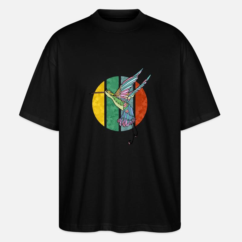 Kolibri - Stanley/Stella Oversized Unisex Bio T-Shirt Blaster 2.0 - Schwarz