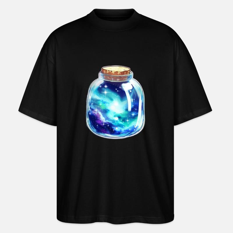 Platz in einem Glas - Stanley/Stella Oversized Unisex Bio T-Shirt Blaster 2.0 - Schwarz