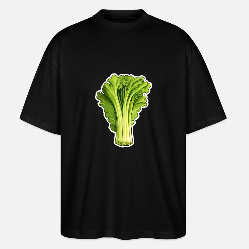 Stangensellerie oder Staudensellerie - Stanley/Stella Oversized Unisex Bio T-Shirt Blaster 2.0 - Schwarz