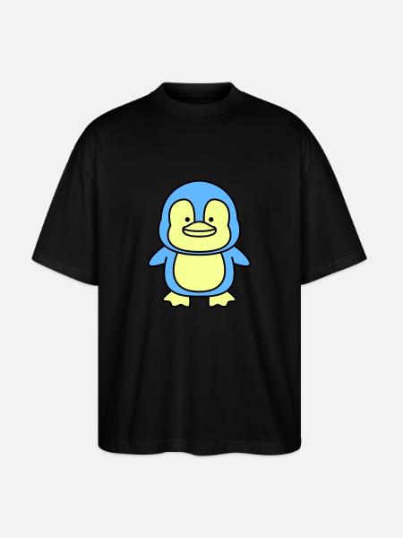 Penguin Comic - Stanley/Stella Oversized Unisex Organic T-shirt Blaster 2.0 - black