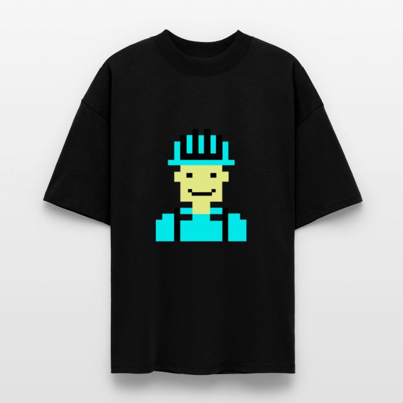 Construction Worker Pixel 01 Stanley/Stella Oversized Unisex Organic T-shirt Blaster 2.0